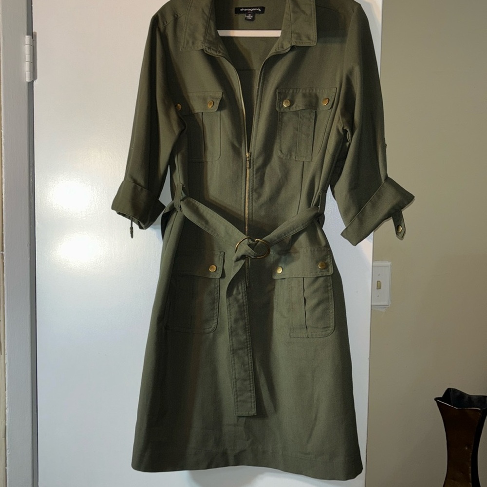 SHARANGANO Green Cargo Dress size 14